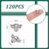 UNICRAFTALE About 120Pcs Bee Spacer Beads Honeybee Bracelet Beads Antique