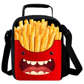 GOXUNYUAN Lunch-Taschen, Aufbewahrung Lunch Tote Wasserdicht Wiederverwendbar Tragbar Bag, für Jungen und Mädchen, Pommes Frites