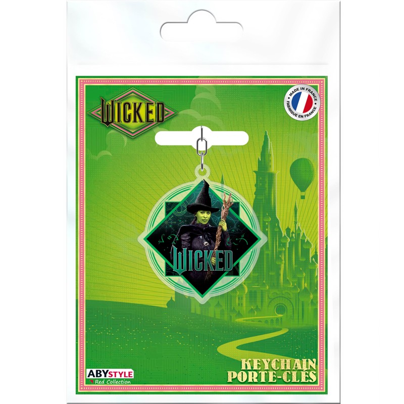 ABYSTYLE - Wicked Acrylic Elphaba Keyring Green Dimensions: Environ 5.7