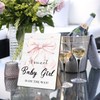 HYKDFMNCJ Baby Shower Wooden Signs, Girl Welcome Sign Stand 5x7