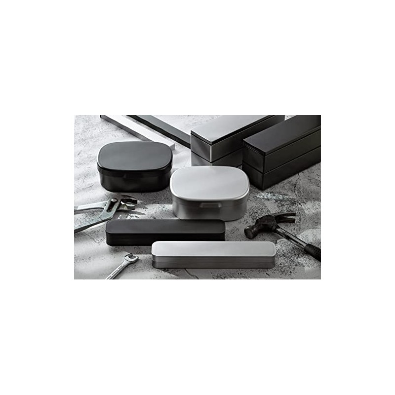 Tatsumiya Metallic One-Touch Lunch Metallic Black M 600 30404