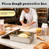2Pcs Pizza Dough Proofing Box,Stainless Steel Pizza Storage Container with