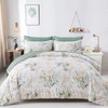 WONGS BEDDING Botanical Comforter Set Cal King, 7 Pieces Green