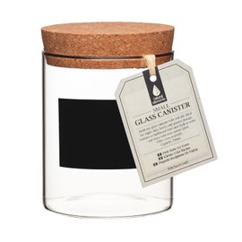 Natural Elements 13 cm Glass Storage Canister, Small 10 x 14 cm