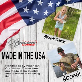 Delong Lures - The Squirm - Durable Weighted Fishing Lures for Freshwater and Saltwater Fishing, Large Fishing Lures Swimbait Fishing Lures Ocean Lures (XL Squirm)