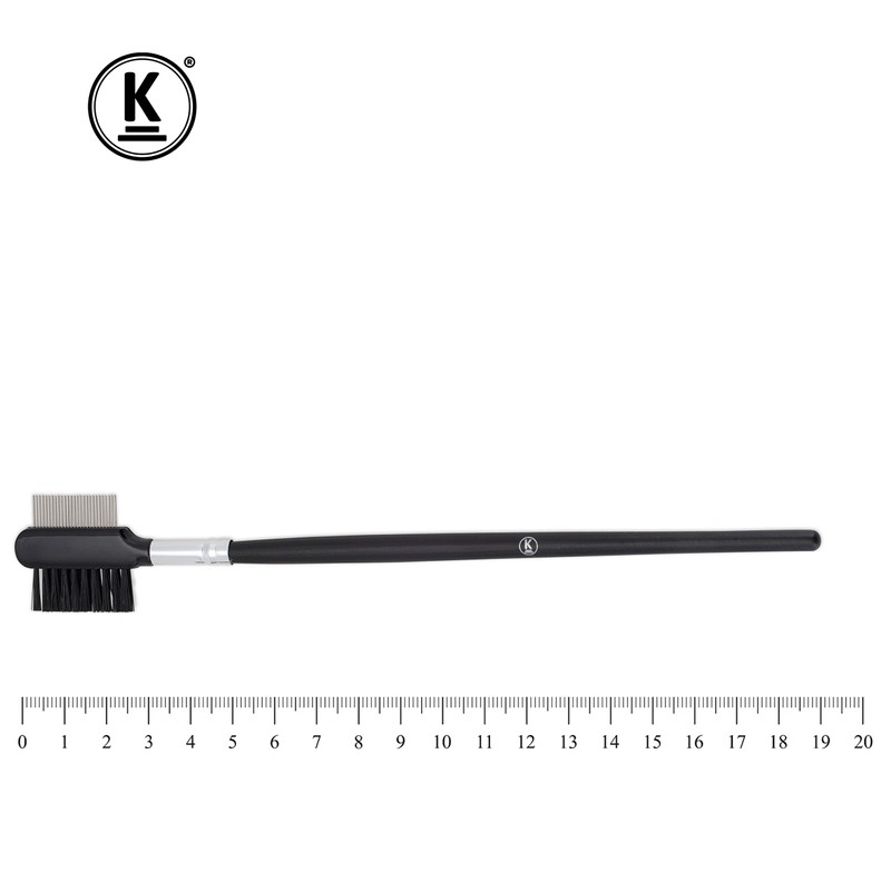K-Pro AugenbrauenbÃ¼rste Wimpernkamm 2-in-1 Augenbrauen Wimpern Kamm Metall