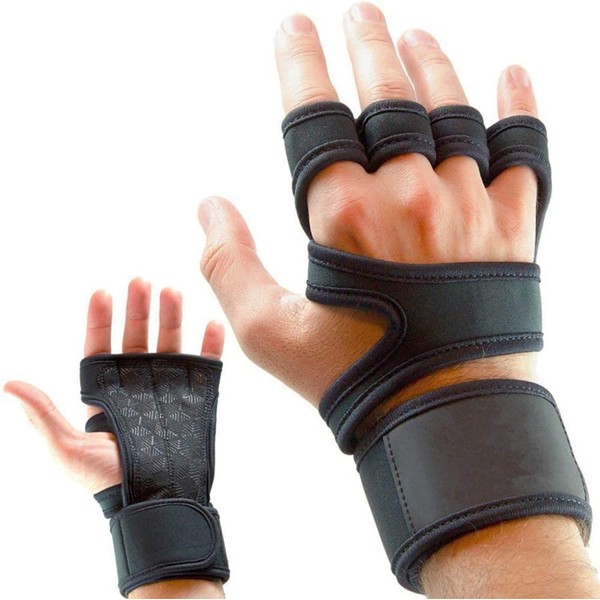 Black Crossfit Gym Fitness Gloves for Men Women UK Weight