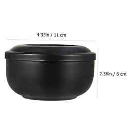 FOMIYES Men's Shaving Soap Bowl Lid Stainless Steel Bubble Bowl for Barber Shops Salons