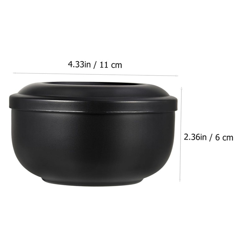 FOMIYES Men's Shaving Soap Bowl Lid Stainless Steel Bubble Bowl