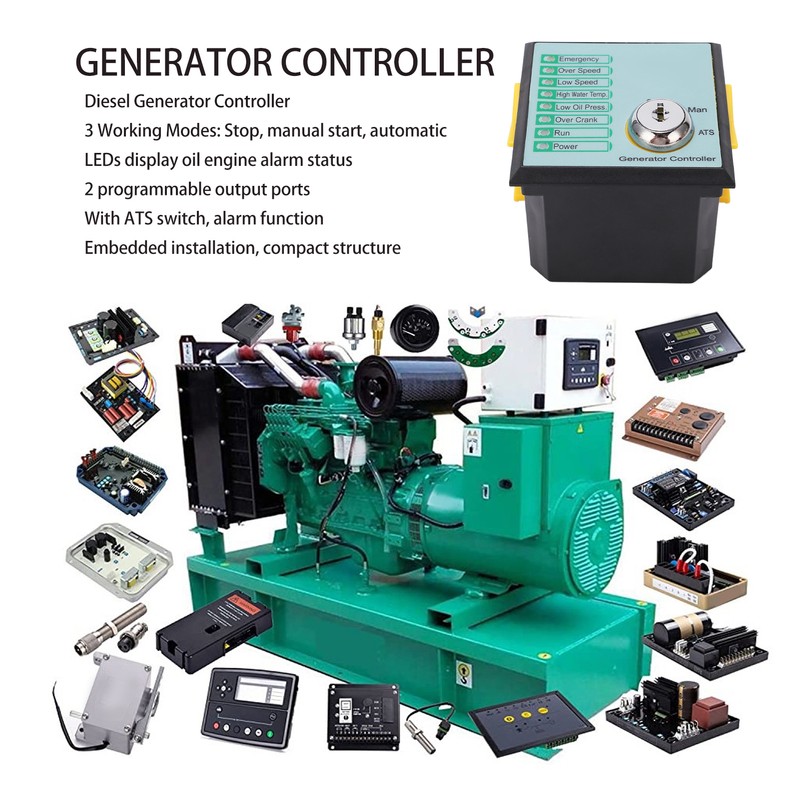 ASM168 Diesel Generator Controller with LED Automatic Start Genset Control