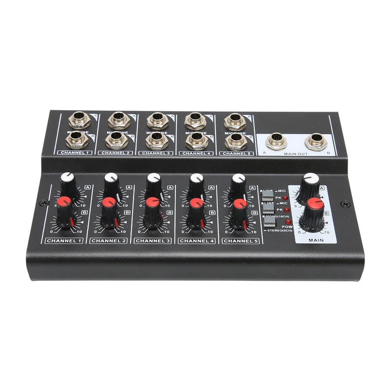 10 Channel Mixer Low Noise Stereo Line Mixer with 2