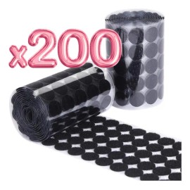 Velcro 200 Pares Blanco Negro Puntos Autoadhesivos Fuerte