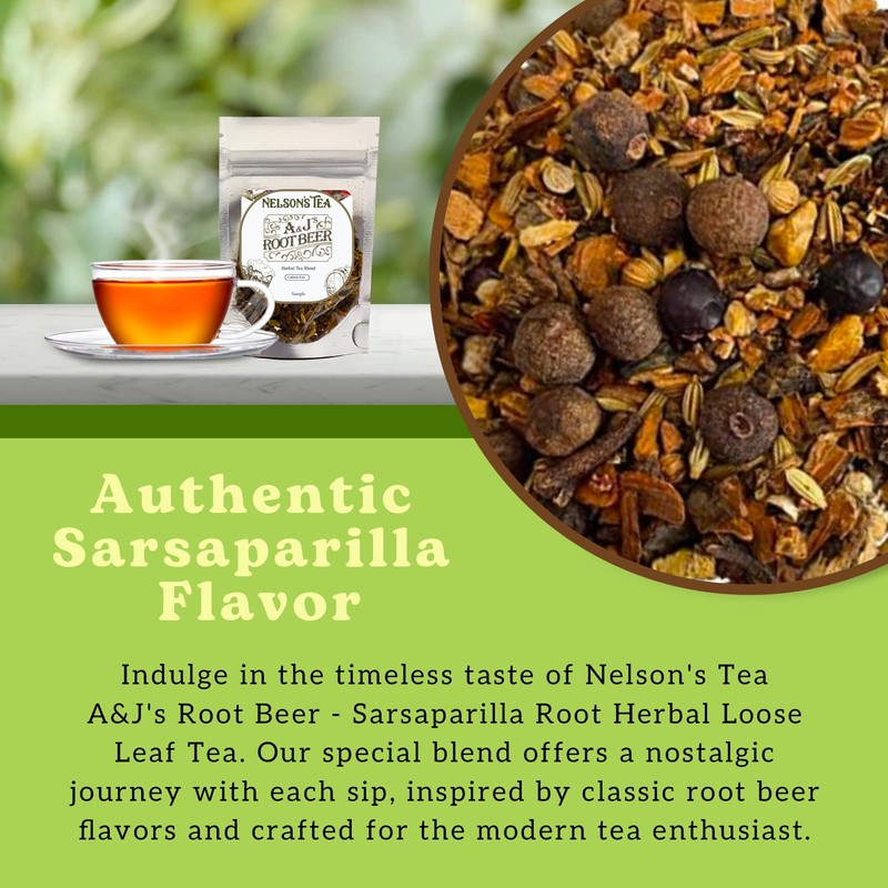 Nelson's Tea A&J's Root Beer - Sarsaparilla Root Herbal Loose