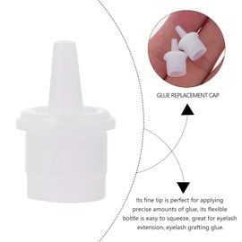PACKOVE Eyelash Glue Bottle Nozzle Caps Replacement 100pcs Compatible Eyelash Extension Supplies Easy to Use Suitable for Beauty Salons