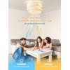 DSYBRI Flush Mount Ceiling Fan with Lights, 20" Low Profile