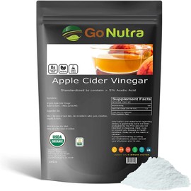 Go Nutra Apple Cider Vinegar Powder Organic 8oz. (ACV) 5% Acetic Acid Apple Cider Powder