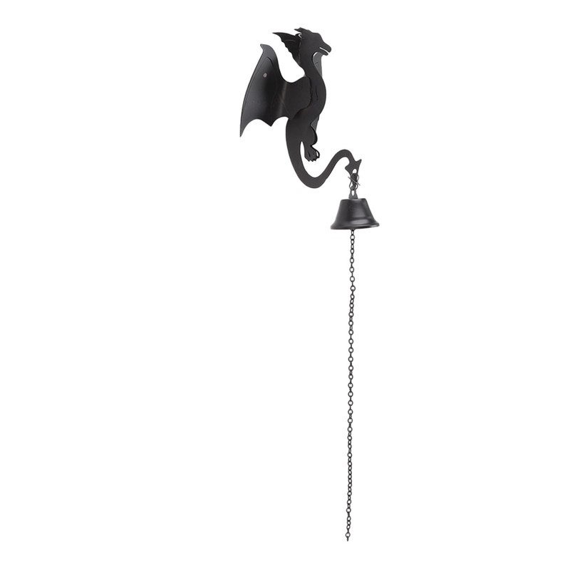Wind Chime Gothic Dragon Design Retro Style Home Decoration Iron