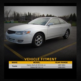 DWVO Radiator Complete Radiator Compatible with 1997-2001 Camry 2.2l L4, Compatible with 1999-2001 Solara 2.2L L4 4Cyl DWRD1017