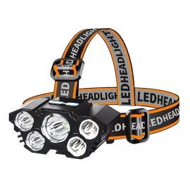 Lecute Lampara Minera Recargable 5 Leds Cob Manos Libres Camping