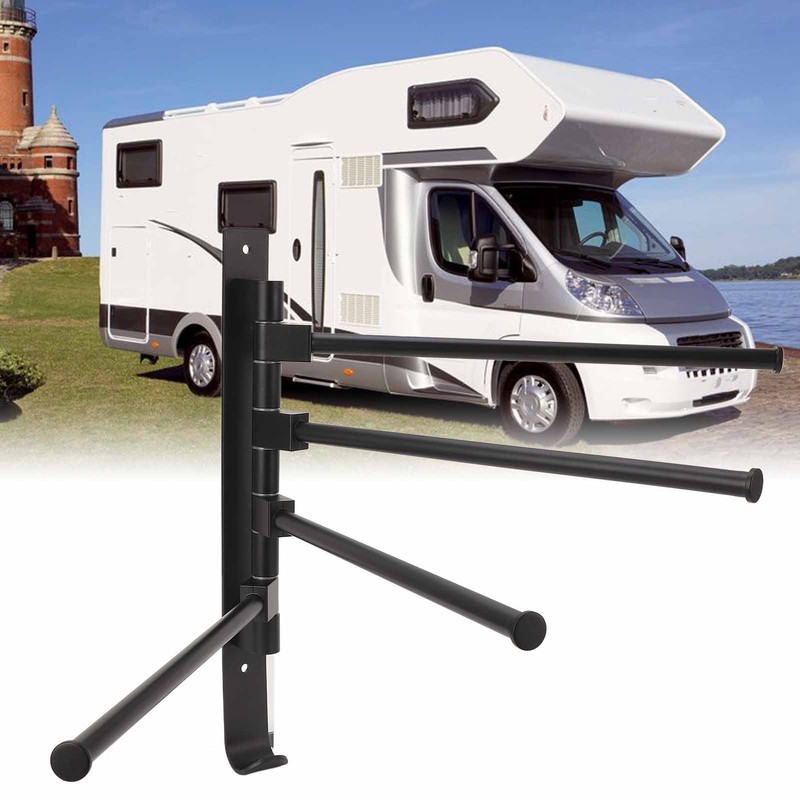 RV Clothes Drying Rack Aluminum Multifunctional Drilling Free Wind Proof