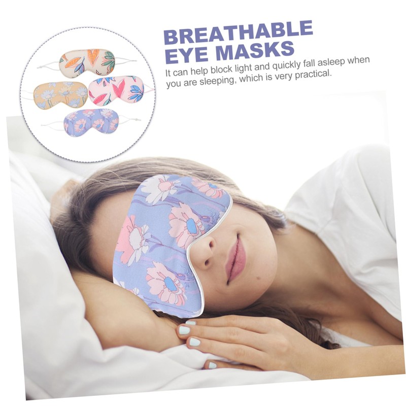 IWOWHERO 4pcs Portable Sleeping Eye Masks Lightweight Breathable Eye Covers