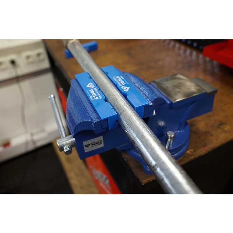 BRILLIANT TOOLS BT156940 Vice Jaws with Grooves, 2 Pieces, Plastic