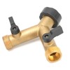 G3/4 Female Thread Connector Brass Ball Valve Hose 3‑Way Connector