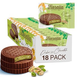Fiorella Dubai Chocolate Bar Pistachio Knafeh | Milk Chocolate with Pistachio Butter & Crispy Kadayif | Individually Wrapped Snacks, 18 Pack, 17.78 oz (504g)