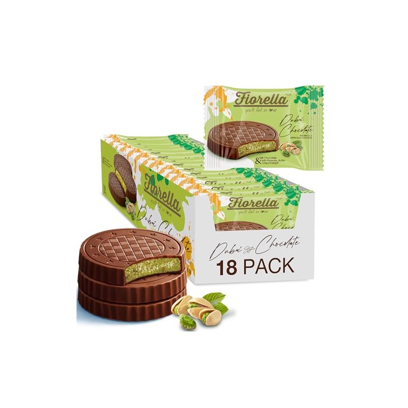 Fiorella Dubai Chocolate Bar Pistachio Knafeh | Milk Chocolate with