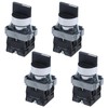 Antrader 4pcs ZB2-BE101 SPDT 2NO 4 Pin 3 Position Round