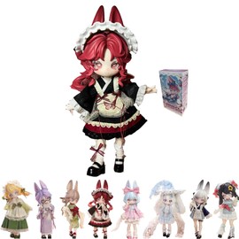GNATAPIAY 1/12 BJD Dolls Blind Box,Kawaii BJD Dolls Indible Doll Series Ball Jointed Cute Girls BJD Blind Box Collectable Action Figure Posable Dress Up Doll for Girls Gift Toys