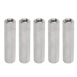 5Pcs Silver M8 Hex Coupling Nut Safe Practical Stainless Steel Coupling Nut Kit for Industrial Machine