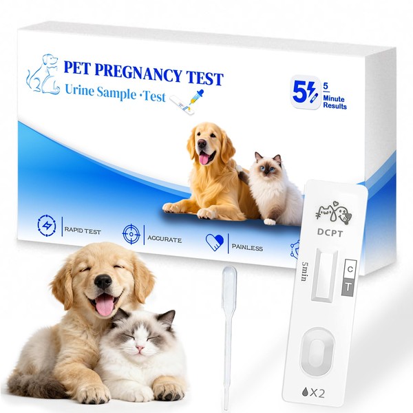 Dog and Cat Pregnancy Test Kit at Home, Urine Testing,