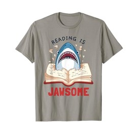 Reading Is Jawsome Bookworm Shark Book Lover Gift For Kids T-Shirt