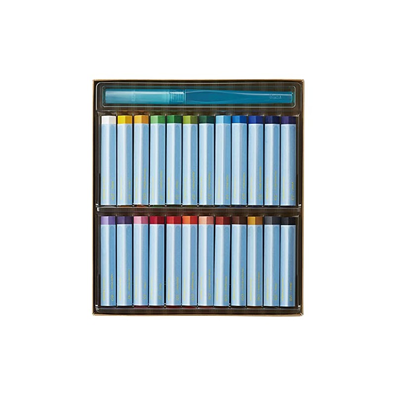 Pentel Pasteles Acuareleables Aquash Caja con 24 Piezas-GHW1-24