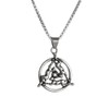 YWMAN Three Hares Necklace, Celtic Triple Hares Pendant, Stainless Steel