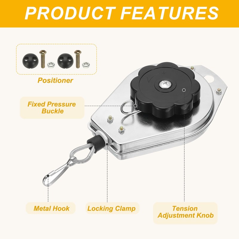 PATIKIL Retractable Spring Balancer, 6.6-11lbs (3-5kg) Bearing Spring Tool Load