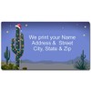 Christmas Desert Saguaro Address Labels - Holiday Western Address Labels