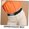 Gatuida Travel Security Belt with Hidden Pocket Durable PU Money
