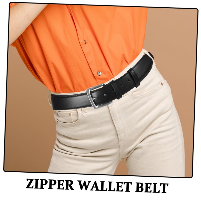 Gatuida Travel Security Belt with Hidden Pocket Durable PU Money