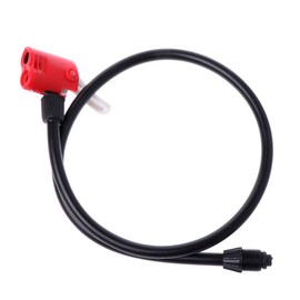 HELYZQ Bike Bicycle Handy Portable Air Pump Tire Inflator Replacement Hose Accessories,Black&red,67cm