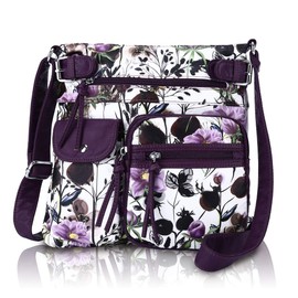 Angel Barcelo Crossover Purse and Handbags Crossbody Bags for Women,Ultra Soft Leather Neatpack Bag Shoulder Purses for Girl (Purple)