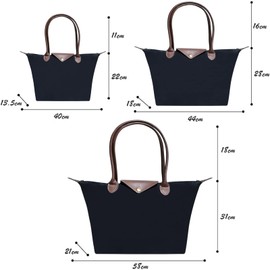 Women's Tote Bag,Large Capacity Shoulder Handbags for Ladies,Tote Shopping Bag with Zip and Top Handle Waterproof Crossbody Schoolbag for Work,Travel,School,Office (black, M)