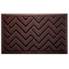 VivaNest Coffee Brown Geometry Outdoor Indoor Entrance Doormats, Absorbent Durable