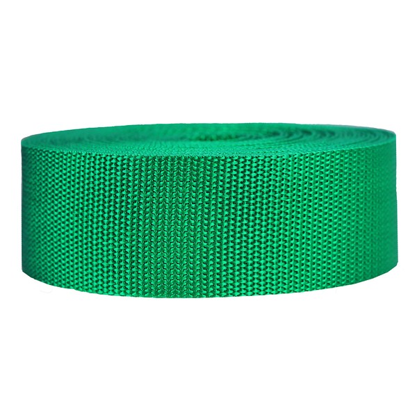 Strapworks Heavyweight Polypropylene Webbing - Heavy Duty Poly Strapping for Outdoor DIY Gear Repair, 2 Inch x 10 Yards - Kelly Green