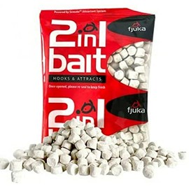 Fjuka 2in1 FatBoys - 10mm Hook Bait. The soft feed pellet & attractant (white)