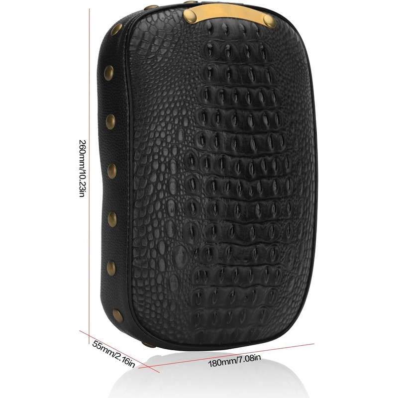 LKV 10.63″ Motorcycle Pessenger Seat, Rear Leather Pillion Pad with