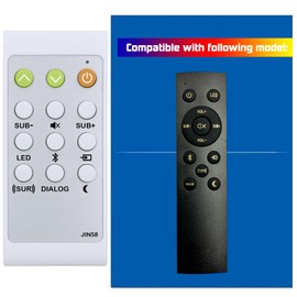 1067744 New Replacement Sound Bar Remote Control Controller fit for Klipsch Cinema 400 2.1 Sound Bar SoundBar Home Theater System,with Wall Mounting Bracket