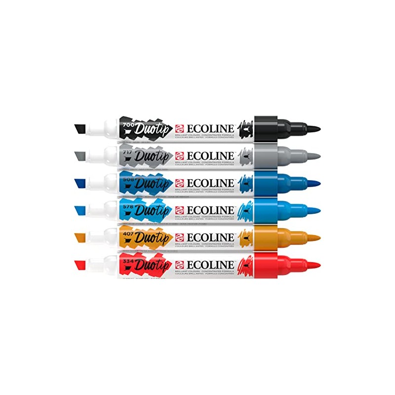 Ecoline Duotip Liquid Watercolour Pencils Set of 6 - Urban