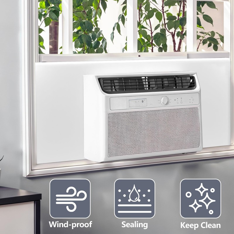 Flamorrow Window Air Conditioner Side Foam Panel, Full Surround Insulation